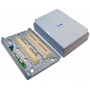 Настенная коробка с установленными плинтами, 2 размыкаемых плинта, 20 пар, пластик